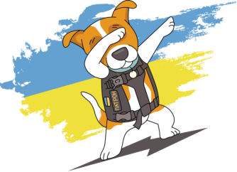 Поло мужское с принтом Пёс собака Патрон, Патрон Сапёр Dog Patron Ukraine -  CustomPrint.market